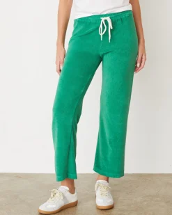 MONROW Terry Cloth Crop Pant GREENAPPLE Discount